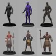 page.jpg Black Panther Pack x11 Figures - low poly 3d print