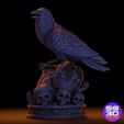 raven-3d-sculpture-stl-printable-model-ss3dprintables-raven-2.jpg Raven with skulls  3D Sculpture Art – Printable STL File