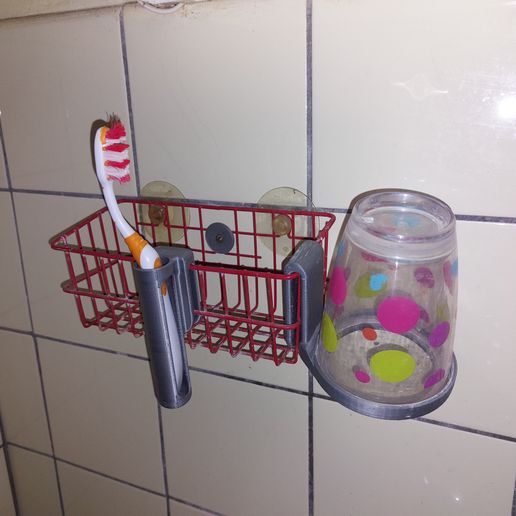Cup holder + toothbrush holder - 3D model önizlemesi
