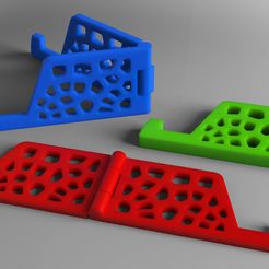 untitled.266.jpg Fichier STL Support Smartphone Voronoï - taille encoche 15mm - print in place・Modèle à télécharger et à imprimer en 3D, Dreamer_3D