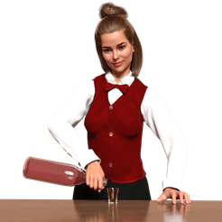 bartender1.png STL file bar tender girl 1・Template to download and 3D print, gigi_toys