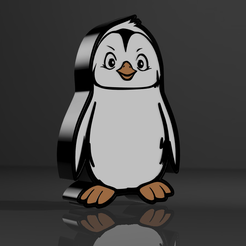 1.png 3D file Penguin V2 lamp・Model to download and 3D print