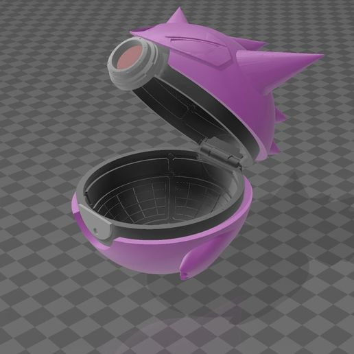 Gengar pokemon inspired pokeball 3D model