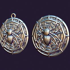 14.jpg STL file SPIDER MEDALLION・3D printer design to download