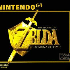 The_Legend_of_Zelda_Ocarina_of_Time.jpg Archivo STL gratis LITHOPHANE Cover The_Legend_of_Zelda_Ocarina_of_Time Nintendo N64・Modelo para descargar y imprimir en 3D, RustyVince