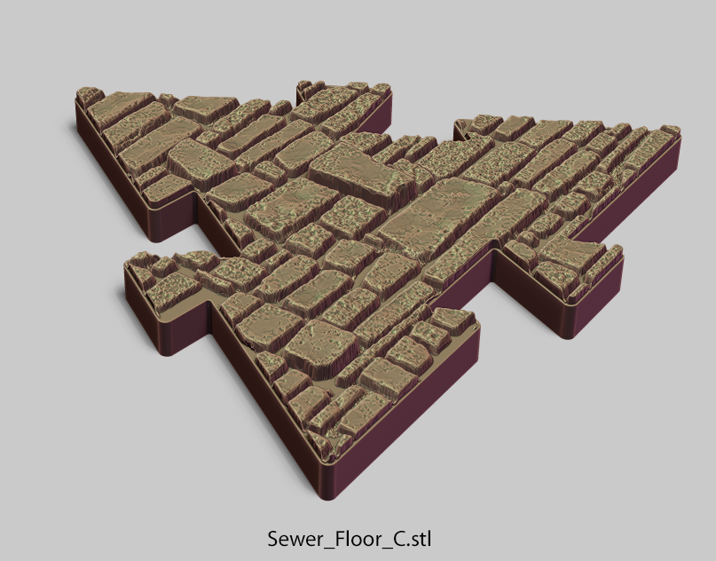 Sewer_Floor_C.png 3D file PuzzleLock Sewers & Undercity・Design to download and 3D print, Zandoria