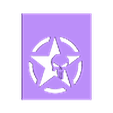 Sin título.stl Stencil Punisher Logo star
