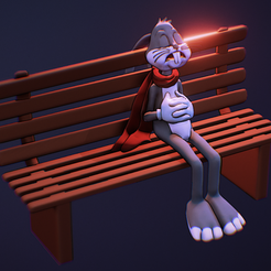 Captura-de-pantalla-2023-02-17-000641.png Fichier STL Bugs Bunny - mème endormi・Objet imprimable en 3D à télécharger