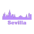 Sevilla_all.stl Wall silhouette - City skyline - Sevilla