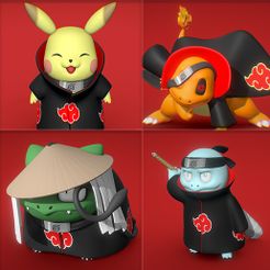 Pkemon-akatsuki-collection.jpg Télécharger fichier STL Collection Pokemon Akatsuki • Design à imprimer en 3D, lessab3d