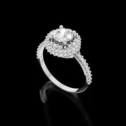 solitaire ring studded on the sides