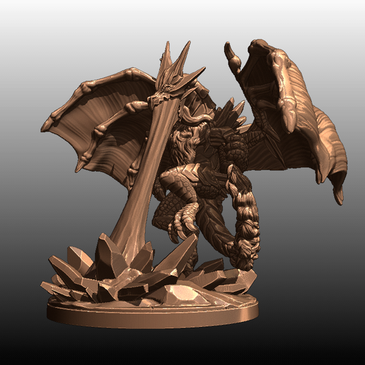 2021-02-19_06-48-55.png Alert Ice Drogon statuette (HQ for 3D print)