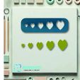 model-26.jpg Multiple flowers, hearts polymer clay cutters