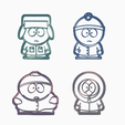 sadagttyb.png STL file PACK 4 SOUTH PARK - COOKIE CUTTER・3D printable model to download