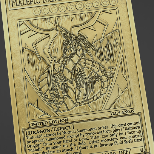 Malefic Rainbow Dragon - yugioh STL File for 3D printingCults
