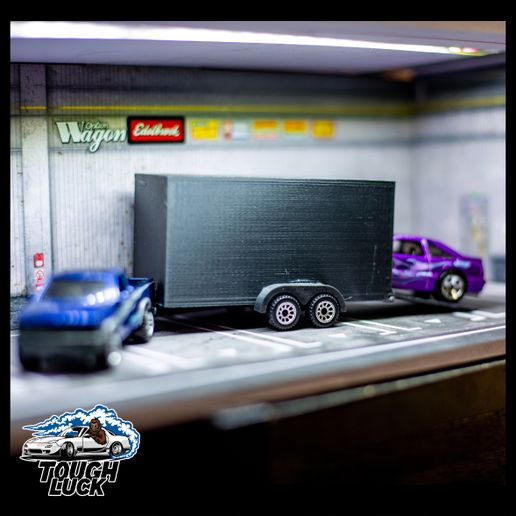 🚐 1/64 Enclosed Trailer - Basic Detail・ 3D File for 3D printing・Cults