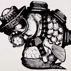 steelhead.webp Archivo OBJ gratis Dos versiones de cabeza de neumático con y sin bomba splatoon salmon run figurita salmonrun・Diseño imprimible en 3D para descargar