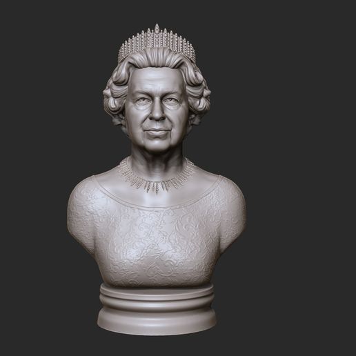 👸 Queen Elizabeth II Bust 3D print model・ STL File for 3D printing and ...