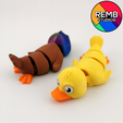 Flexi-Duck-Remb-Studios-5.png Cute Flexi Duck | Print-in-place | No Support