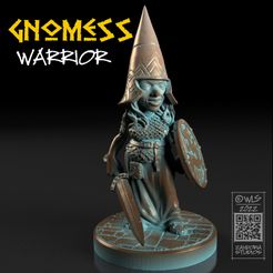 AD_Miniatures_26.png STL file Gnomess Warrior・Template to download and 3D print