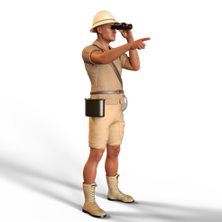 zafari-man-1.png Fichier STL Safari man 1・Modèle à imprimer en 3D à télécharger