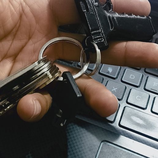Scale pistol for key chain 3D model