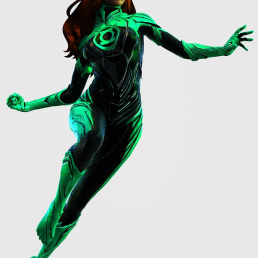🏮 Green Lantern Jessica Cruz Statuette・ STL File for 3D printing