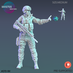 070-IM-Soldier-Squad-Operator-Medium.png Файл 3D Оператор отряда солдат ‧ Научно-фантастическая миниатюра ‧ Миниатюры для варгеймов ‧ Настольная 3D модель ‧ Миниатюра для RPG ‧ Киберпанк конструкция ‧ Стимпанк военная машина ‧ STL FILE・Модель 3D-принтера для загрузки