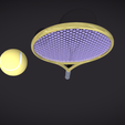 5.png Low Poly Tennis Racket & Ball