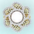 Nhan-luoi-N6682-07.jpg Mesh flower ring -Womens pearl ring - Pearl ring - N6682