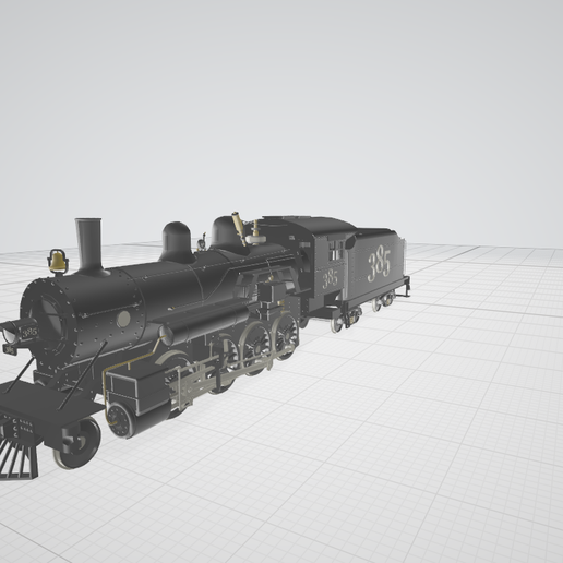 OBJ file Steam locomotive 2-8-0 Consolidation 😤 ・Design to download and ...
