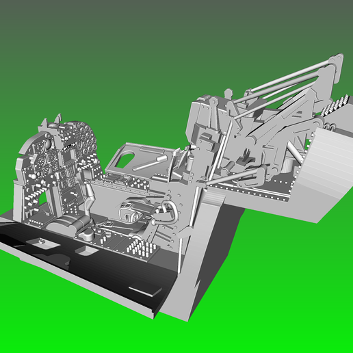 🐅 1/72 F-5N Tiger II cockpit set・ STL File for 3D printing・Cults