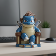 68.png Blastoise — Pokémon anime mini statue Popular Style anime display statue anime figurine 3D Printable STL File figurine