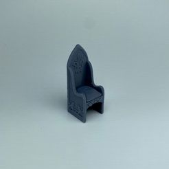 print-1.jpg Chair / Throne – Miniature for Fantasy D&D Dungeons and Dragons RPG Roleplaying Games. 28mm Scale