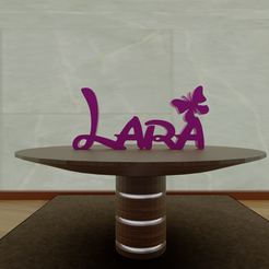 lara.png Fichier STL Lara avec un papillon・Objet pour imprimante 3D à télécharger, ndngarcez