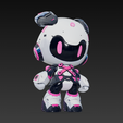 qa.png Robô fofo com orelhas de coelho - Ficheiro STL
