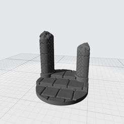 medusa-base-topper-3a.jpg Fichier STL gratuit Marchepieds en pierre avec colonnes pour base de 40 mm・Design pour impression 3D à télécharger