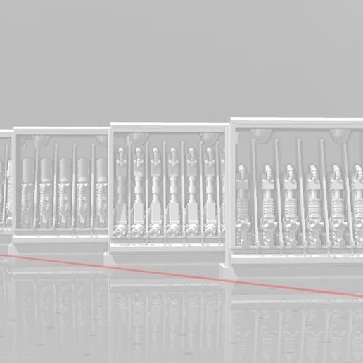 28mm Heavy Weapon Racks 3D model