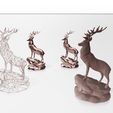 2.jpg Deer - Deer - Voxel - LowPoly - Wireframe 3D Model Print
