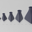 Capture.png Triangle Bottle 1 Vase STL File - Digital Download -5 Sizes- Homeware, Minimalist Modern Design