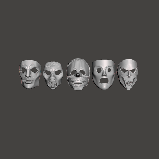 🎨 FAN ART SLIPKNOT SET FIVE MASK・Archivo OBJ para Impresión 3D・Cults