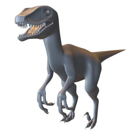 Stylized Velociraptor Dinosaur