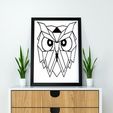1.Owl (2).jpg Owl Wall Sculpture 2D