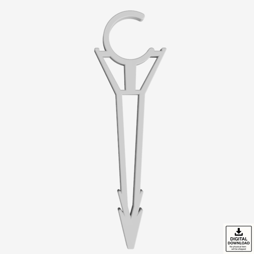 Compact Drip Irrigation Stake for 13 mm Tubing | 3D Printable STL