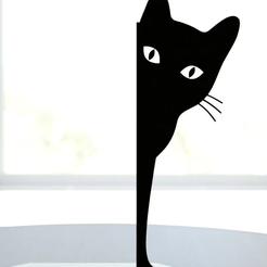 gato2.png STL file Cat Book Holder, Bookend・3D print object to download