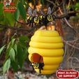 i.jpg Print In Place Cute Flexi Bee & Beehive