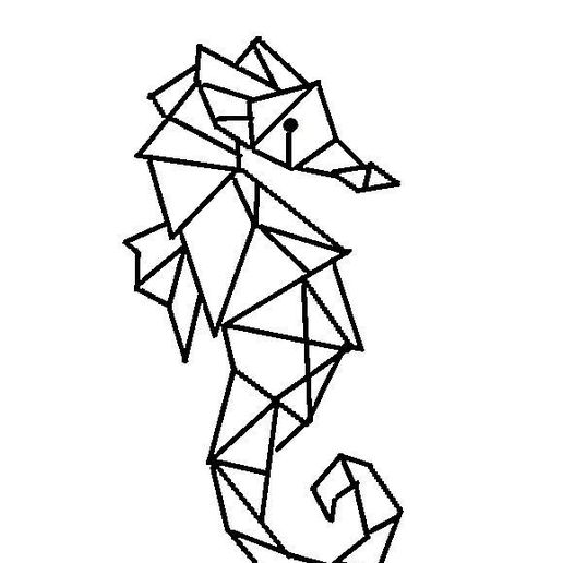 cavalomarinho.jpg Animales Geométricos 2d - 34 modelos de pared
