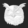 Screenshot-2023-10-27-at-4.38.55 PM.png Mechanical Owl Head, Wall art, High Detail 3D STL model