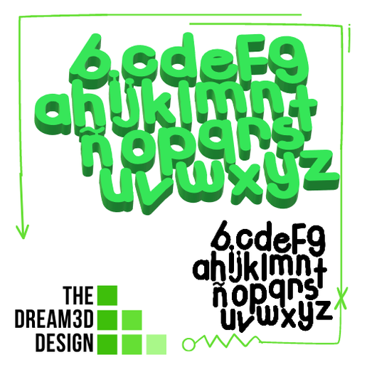 ALPHABET + NUMBERS OF GLITTERIES / ALPHABET + NUMBERS 3D model