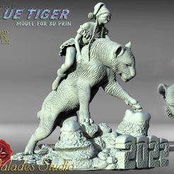 1.jpg Fichier 3D Tigre bleu 2022・Modèle imprimable en 3D à télécharger